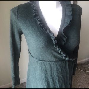 Wrap sweater dress